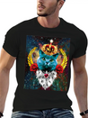 01 Blue Cat King Queen Crown Roses Love Heart Comfortable Minimalist Graphic Tee – Summer Style Essential