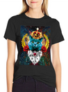 01 Blue Cat King Queen Crown Roses Love Heart Comfortable Minimalist Graphic Tee – Summer Style Essential
