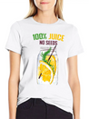 100 % All Juice No Seeds Design Funny Gift Simple Everyday Graphic Tee – Lightweight Summer Wear