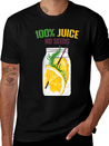 100 % All Juice No Seeds Design Funny Gift Simple Everyday Graphic Tee – Lightweight Summer Wear