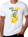 100 % All Juice No Seeds Design Funny Gift Simple Everyday Graphic Tee – Lightweight Summer Wear