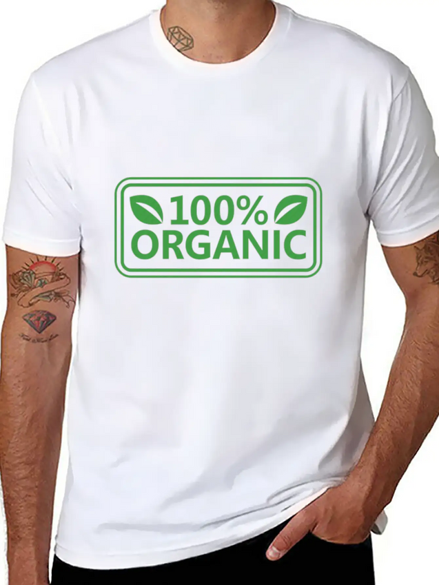 100% Organic Simple Everyday Graphic Tee – Lightweight Summer Wear