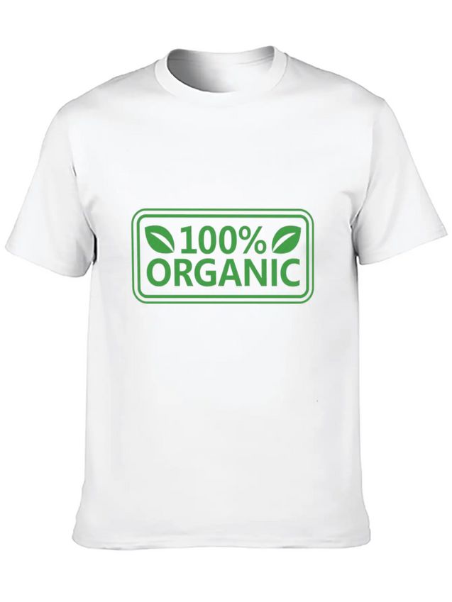 100% Organic Simple Everyday Graphic Tee – Lightweight Summer Wear
