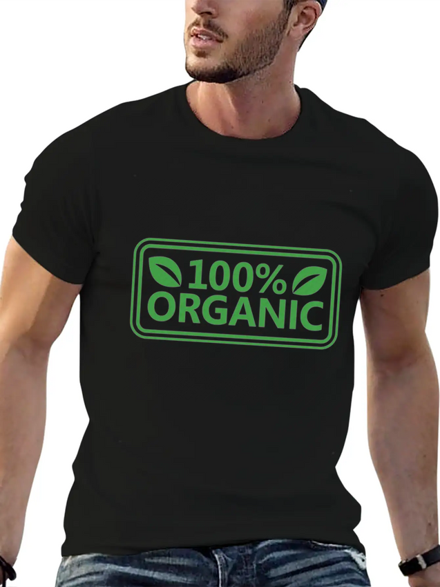 100% Organic Simple Everyday Graphic Tee – Lightweight Summer Wear
