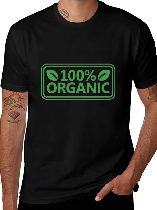 100% Organic Simple Everyday Graphic Tee – Lightweight Summer Wear
