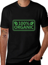 100% Organic Simple Everyday Graphic Tee – Lightweight Summer Wear