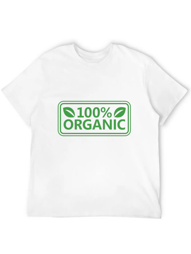 100% Organic Simple Everyday Graphic Tee – Lightweight Summer Wear