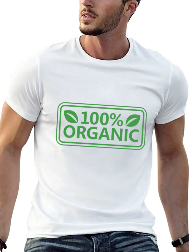 100% Organic Simple Everyday Graphic Tee – Lightweight Summer Wear