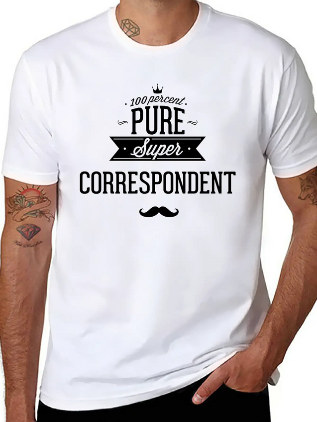 100 Percent Pure Super Correspondent Simple Everyday Graphic Tee – Lightweight Summer Wear