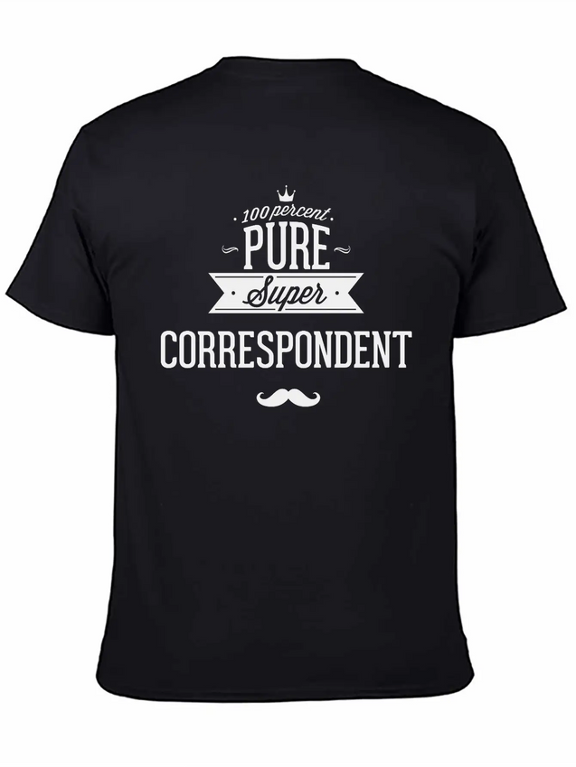 100 Percent Pure Super Correspondent Simple Everyday Graphic Tee – Lightweight Summer Wear