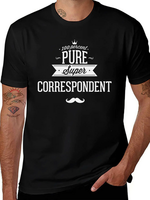 100 Percent Pure Super Correspondent Simple Everyday Graphic Tee – Lightweight Summer Wear
