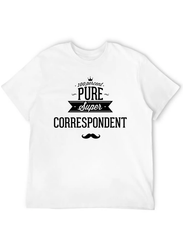 100 Percent Pure Super Correspondent Simple Everyday Graphic Tee – Lightweight Summer Wear