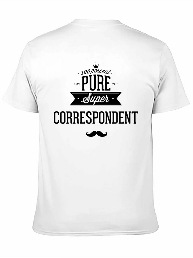 100 Percent Pure Super Correspondent Simple Everyday Graphic Tee – Lightweight Summer Wear