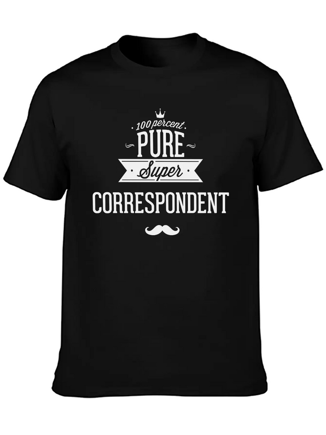 100 Percent Pure Super Correspondent Simple Everyday Graphic Tee – Lightweight Summer Wear
