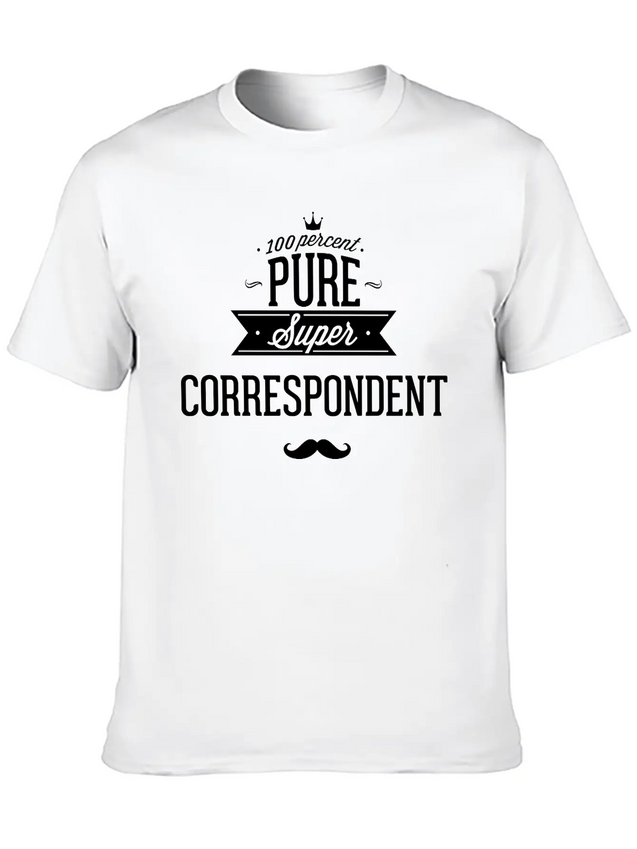 100 Percent Pure Super Correspondent Simple Everyday Graphic Tee – Lightweight Summer Wear