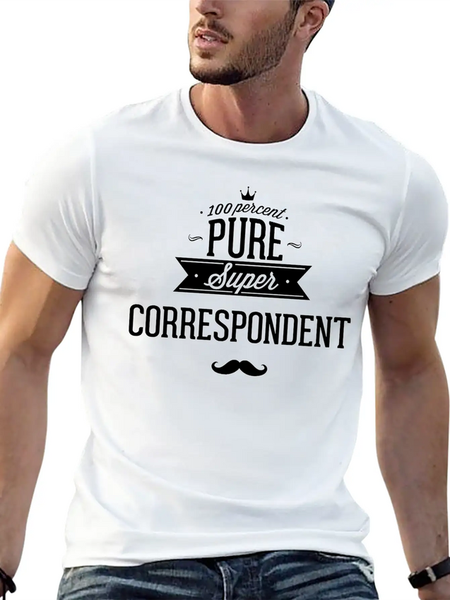 100 Percent Pure Super Correspondent Simple Everyday Graphic Tee – Lightweight Summer Wear