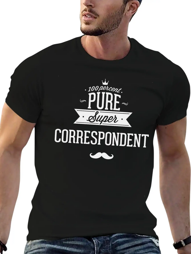 100 Percent Pure Super Correspondent Simple Everyday Graphic Tee – Lightweight Summer Wear