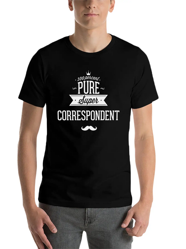 100 Percent Pure Super Correspondent Simple Everyday Graphic Tee – Lightweight Summer Wear