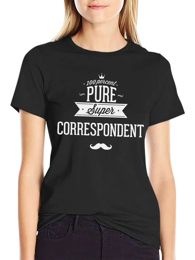 100 Percent Pure Super Correspondent Simple Everyday Graphic Tee – Lightweight Summer Wear