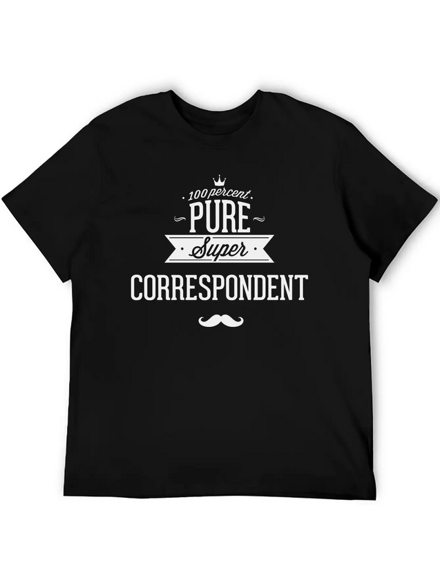 100 Percent Pure Super Correspondent Simple Everyday Graphic Tee – Lightweight Summer Wear