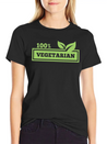 100% Vegetarian Simple Everyday Graphic Tee – Lightweight Summer Wear