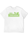 100% Vegetarian Simple Everyday Graphic Tee – Lightweight Summer Wear