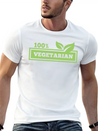 100% Vegetarian Simple Everyday Graphic Tee – Lightweight Summer Wear