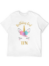 10th Birthday Unicorn Outfit 10th Birthday Girl Casual Graphic T-Shirt – Simple And Comfortable Daily Wear