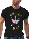 10th Birthday Unicorn Outfit 10th Birthday Girl Casual Graphic T-Shirt – Simple And Comfortable Daily Wear