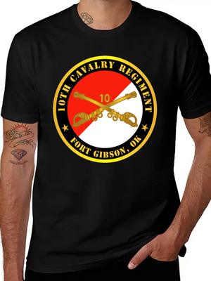 10th Cavalry Regiment Fort Gibson OK W Cav Branch Breathable Soft Cotton T-Shirt – Timeless Casual Look