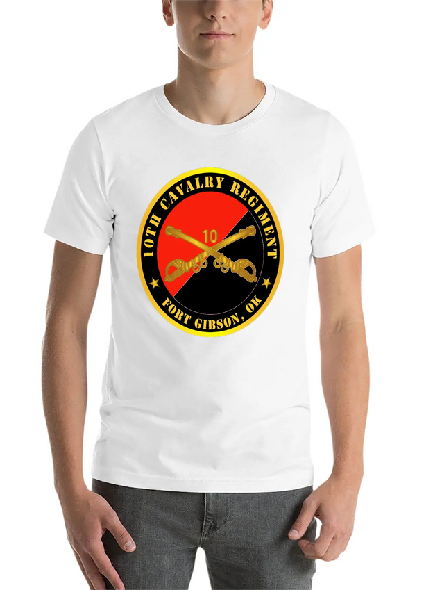 10th Cavalry Regiment Fort Gibson OK W Cav Branch Breathable Soft Cotton T-Shirt – Timeless Casual Look