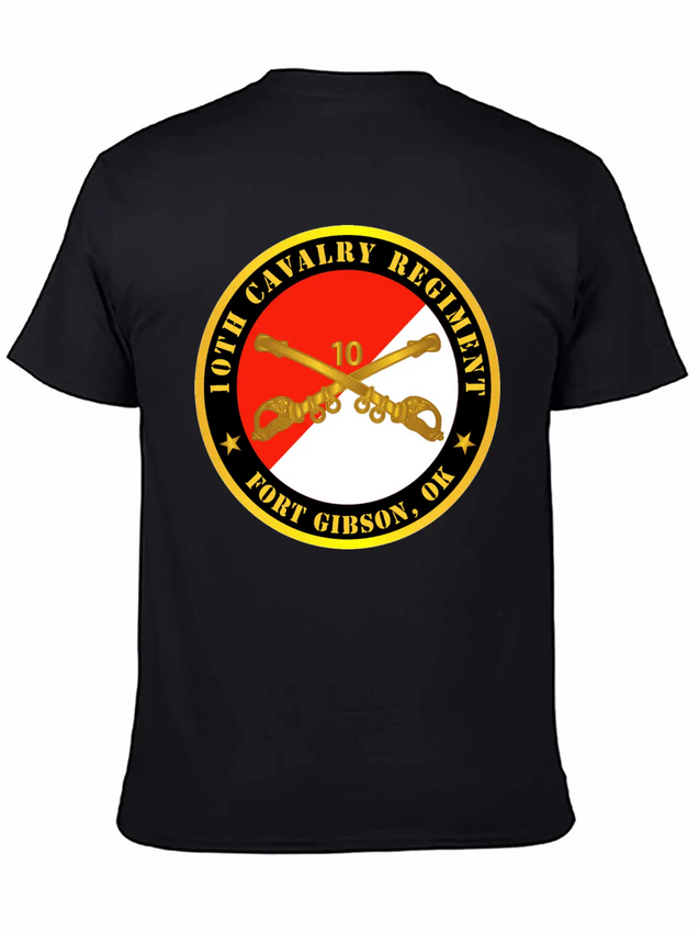 10th Cavalry Regiment Fort Gibson OK W Cav Branch Breathable Soft Cotton T-Shirt – Timeless Casual Look