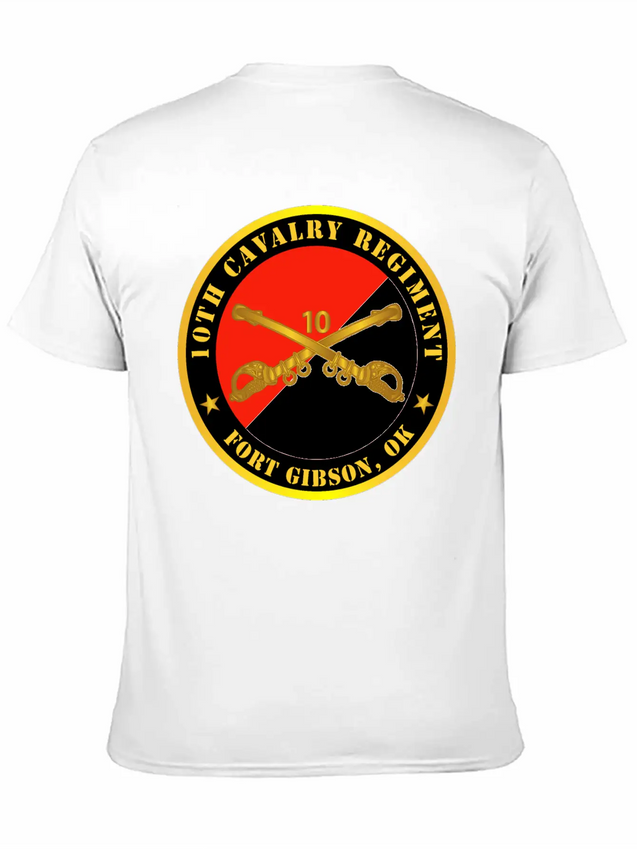 10th Cavalry Regiment Fort Gibson OK W Cav Branch Breathable Soft Cotton T-Shirt – Timeless Casual Look