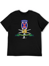 10th Mountain Division SSI W Ski Branch Ribbon Simple Everyday Graphic Tee – Lightweight Summer Wear