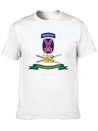 10th Mountain Division SSI W Ski Branch Ribbon Simple Everyday Graphic Tee – Lightweight Summer Wear