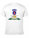 10th Mountain Division SSI W Ski Branch Ribbon Simple Everyday Graphic Tee – Lightweight Summer Wear