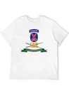 10th Mountain Division SSI W Ski Branch Ribbon Simple Everyday Graphic Tee – Lightweight Summer Wear