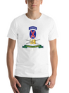 10th Mountain Division SSI W Ski Branch Ribbon Simple Everyday Graphic Tee – Lightweight Summer Wear