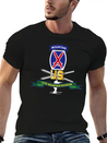 10th Mountain Division SSI W Ski Branch Ribbon Simple Everyday Graphic Tee – Lightweight Summer Wear