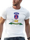 10th Mountain Division SSI W Ski Branch Ribbon Simple Everyday Graphic Tee – Lightweight Summer Wear