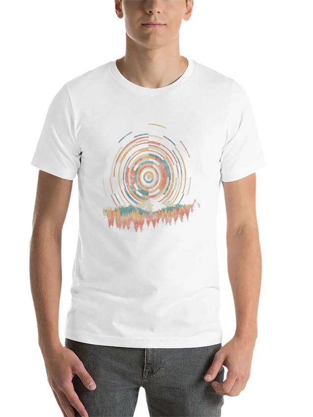 12 The Geometry Of Sunrise Casual Graphic T-Shirt – Simple And Comfortable Daily Wear