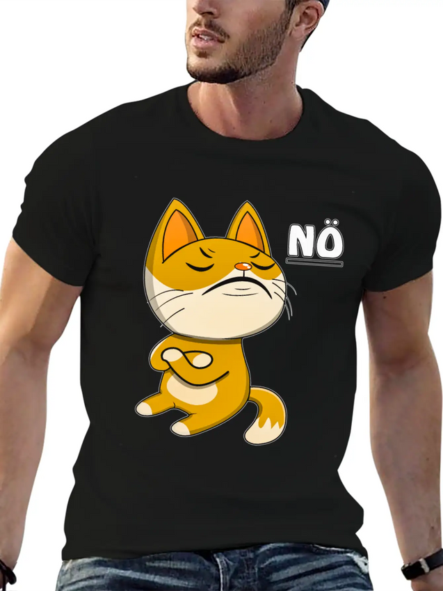 144 CAT NO Unisex Casual T-Shirt – Clean Design For Daily Comfort