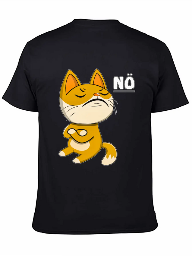 144 CAT NO Unisex Casual T-Shirt – Clean Design For Daily Comfort