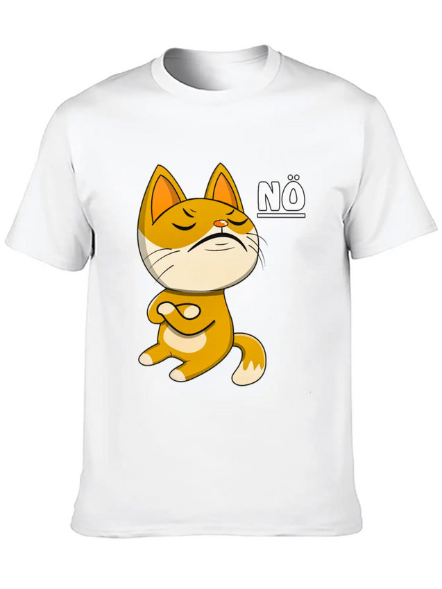 144 CAT NO Unisex Casual T-Shirt – Clean Design For Daily Comfort