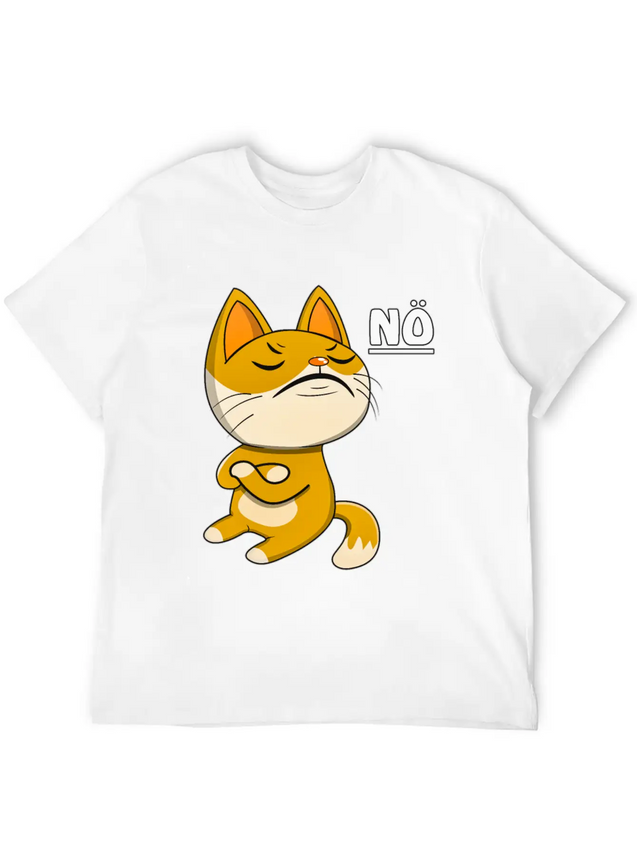 144 CAT NO Unisex Casual T-Shirt – Clean Design For Daily Comfort