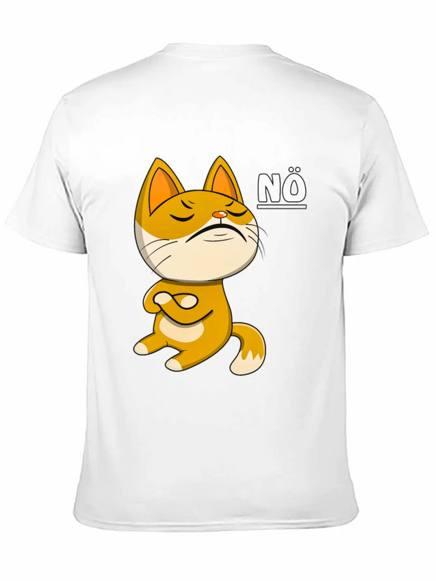 144 CAT NO Unisex Casual T-Shirt – Clean Design For Daily Comfort