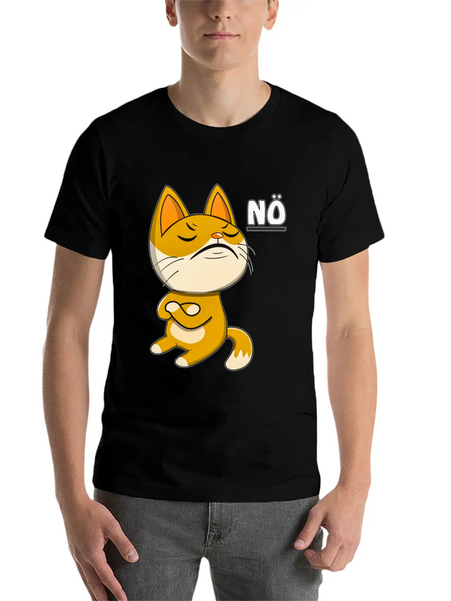 144 CAT NO Unisex Casual T-Shirt – Clean Design For Daily Comfort