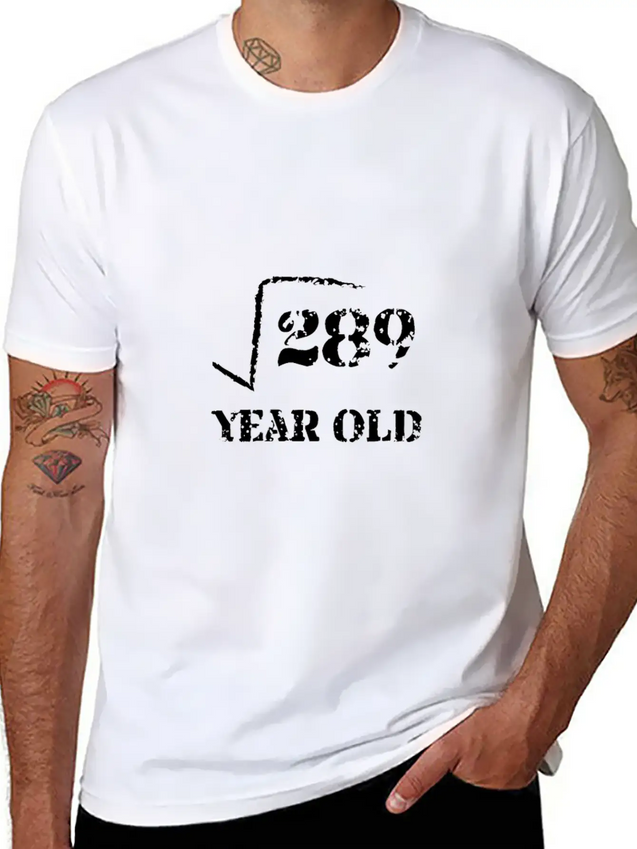 17 Year Old Square Root 289 17th Birthday Unisex Casual T-Shirt – Clean Design For Daily Comfort