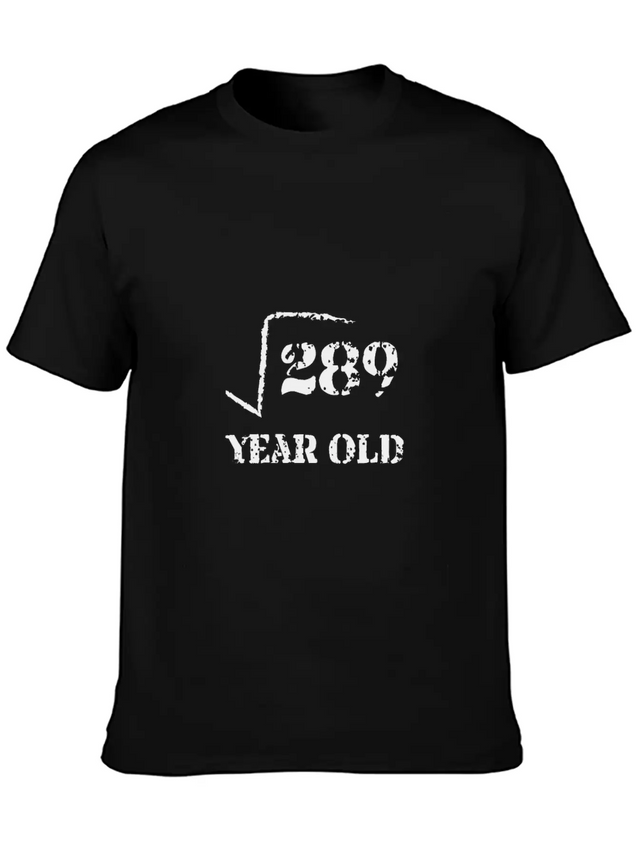 17 Year Old Square Root 289 17th Birthday Unisex Casual T-Shirt – Clean Design For Daily Comfort