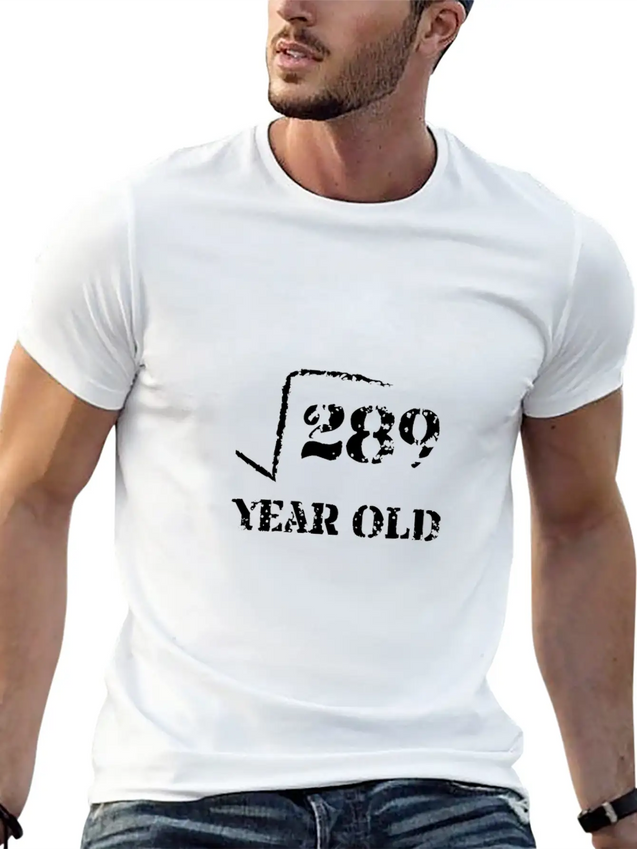 17 Year Old Square Root 289 17th Birthday Unisex Casual T-Shirt – Clean Design For Daily Comfort